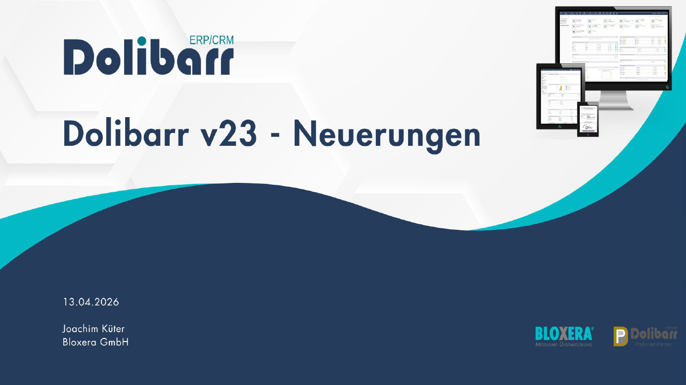 Dolibarr v23 - Neuerungen