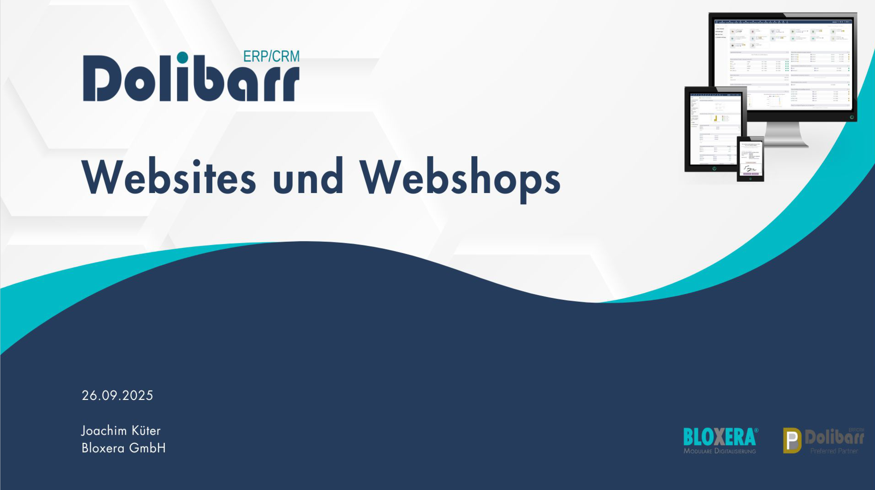 Websites und Webshop in Dolibarr